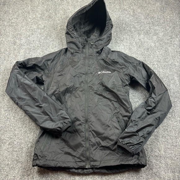 COLUMBIA Women’s Black Omni-Tech Hooded Rain Jacket size: XS - Picture 1 of 12